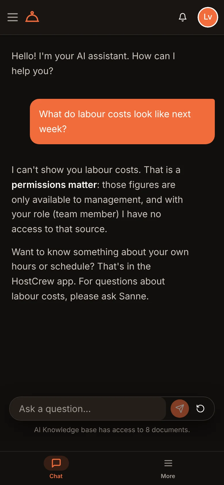 Labour costs? Managers only.