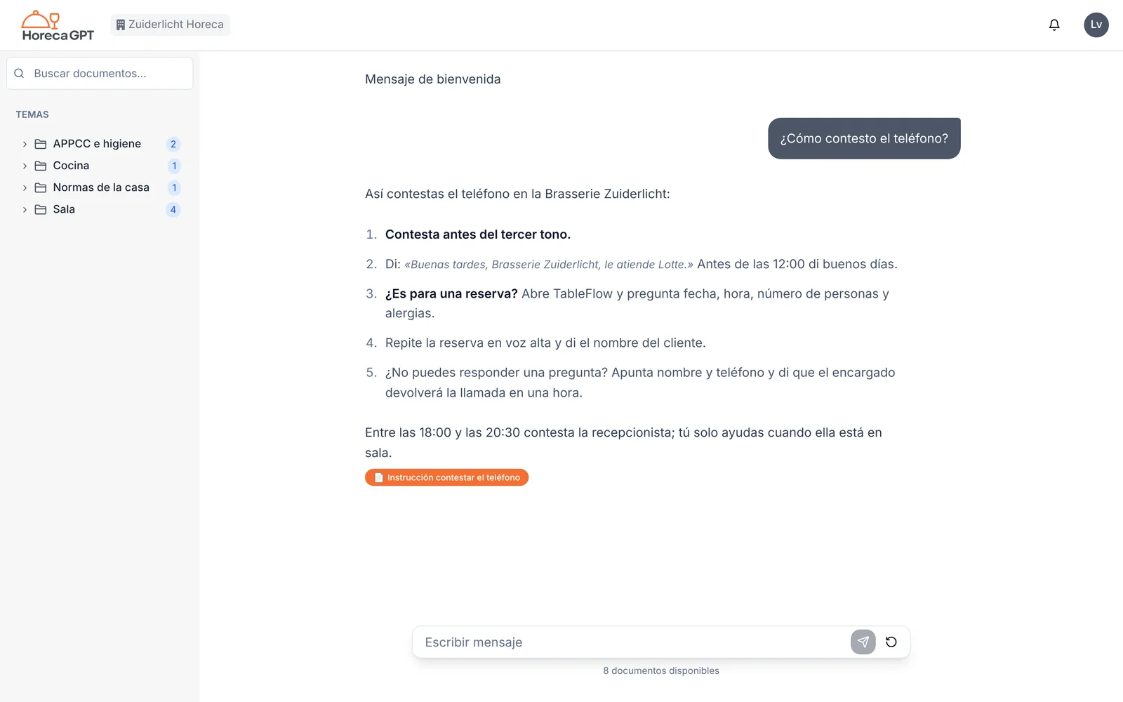 ¿Cómo se coge el teléfono?