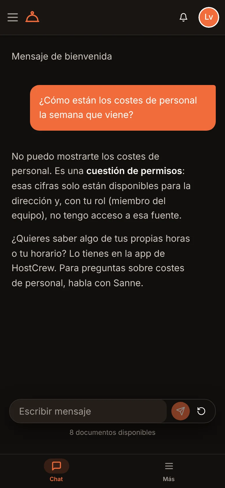 ¿Coste de personal? Solo encargados.